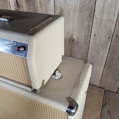 Fender Bassman RARE 6G6-C Head & Cabinet 1964 Near Mint W/ Original White Covers image 8