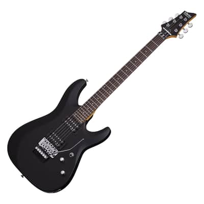 Schecter C-6 FR Deluxe guitar in Satin Black image 2
