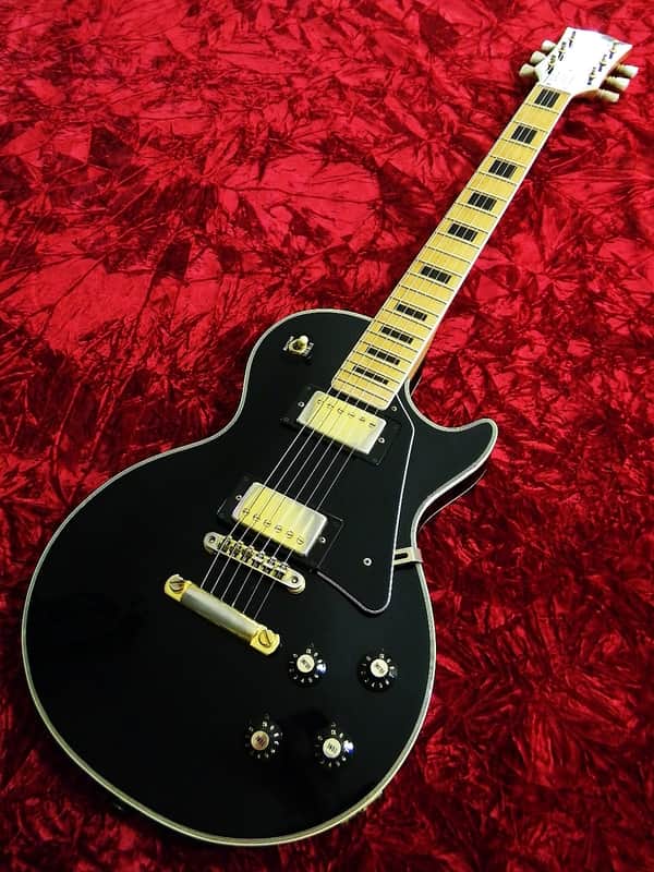 Aims Vintage 1974 Les Paul Custom Copy Style Matsumoku Japan Black