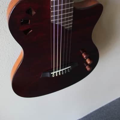 Brand New Cordoba Stage Thinbody Nylon String Acoustic/Electric Guitar - Garnet image 4