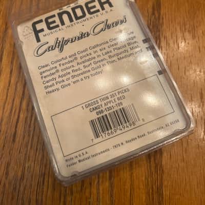 Fender California Clears 144 Gross Thin Picks - Candy Apple Red - 098-1351-10 -  Discontinued Mid 90’s California Series image 5