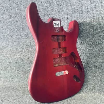 Red Strat Style HSS Guitar Basswood Body image 2