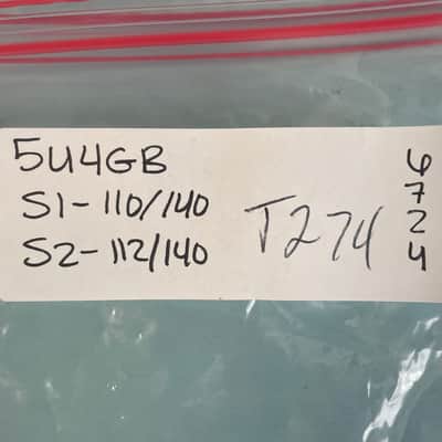 1958 General Electric 5U4GB Vintage GE Realistic Side Getter Rectifier Tube!T274 image 8