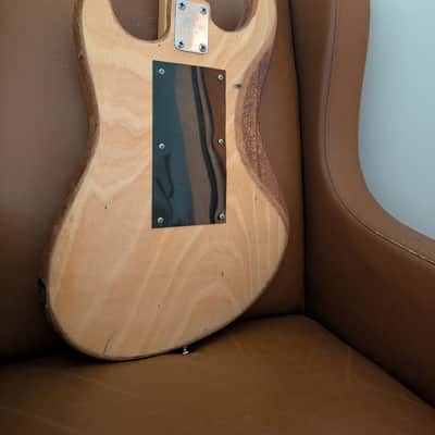 1970s Epiphone ET-280 Short Scale Bass MIJ Matsumoku - Natural Stripped / Select by EMG Modded (As-Is Seized Truss Rod / Wiring Project) image 18