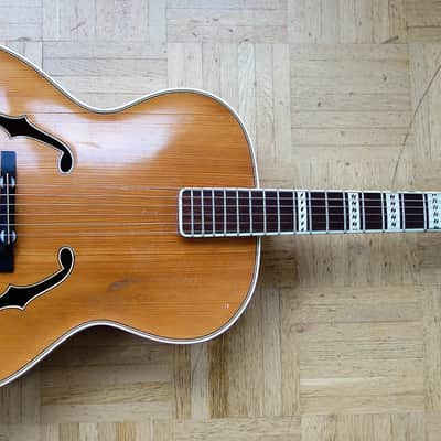 Fasan solid top archtop guitar ~1959 - natural - rare German vintage image 2