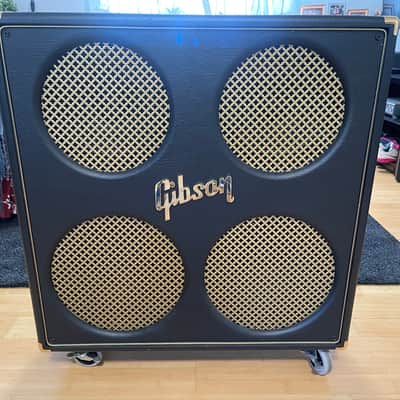 Gibson Super Gold Tone 2x10 2x12 stereo Cab Blue Back and gold image 1