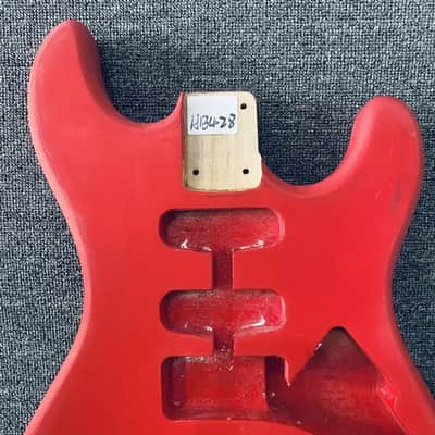 HSS Red Basswood Guitar Strat Style Body image 3
