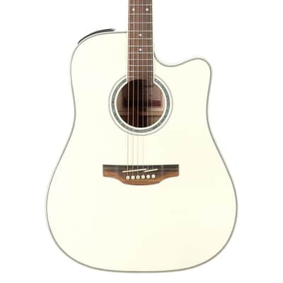 Takamine GD37CE Acoustic-Electric Guitar (with Gig Bag), Pearl White image 5