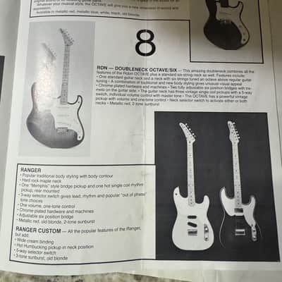Robin Guitars Catalog Brochure 80s Doubleneck Raider Ranger Freedom Bass RDN Octave image 2
