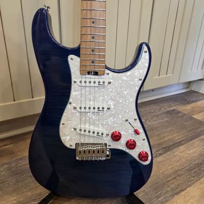 EART Corsair w/ DiMarzio Kotzen - Transparent Blue Burst image 1
