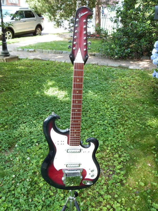 Sekova 12 string electric cherry sunburst 1960's sunburst image 1