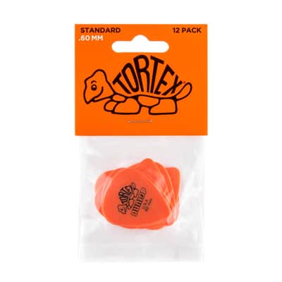 Dunlop 418P-60 0.60mm Tortex® Standard Guitar Pick 12 Pack - Orange image 1