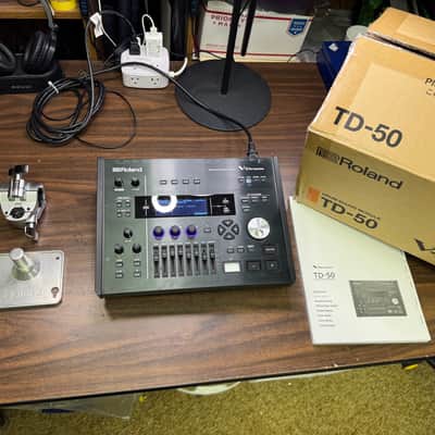 Roland V-Drums TD-50X Sound Module w/Mount, Clamp, Manual, Power Cable - Z6I7762