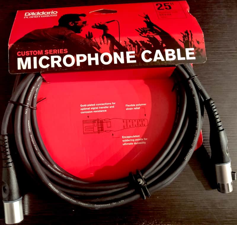 Planet Waves PW-M-25 Custom Series XLR Male to Female Mic Cable - 25' image 1
