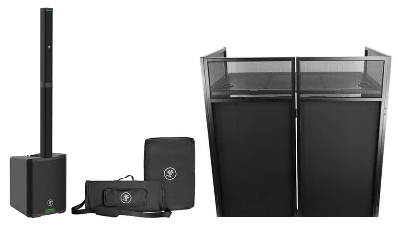 Mackie SRM-Flex 1300w Portable Line Array DJ Speaker PA System w/Sub+Bag+Booth image 1