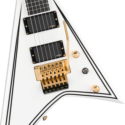Jackson MJ Series Rhoads RR24MG, Ebony Fingerboard, White with Black Pinstripes image 2