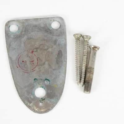 1978 Vintage Fender Precision/Jazz/Telecaster Bass NECKPLATE 3-Bolt Chrome 1970s-1980s USA image 4
