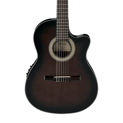 Ibanez GA35TCE-DVS Classical Electro-Acoustic Guitar, Dark Violin Sunburst High Gloss image 1