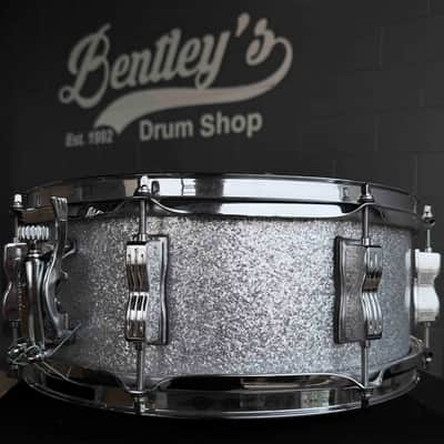 Ludwig Legacy Mahogany 'Jazz Fest' 5.5x14 Snare Drum in Silver Sparkle (Rm 4) image 4