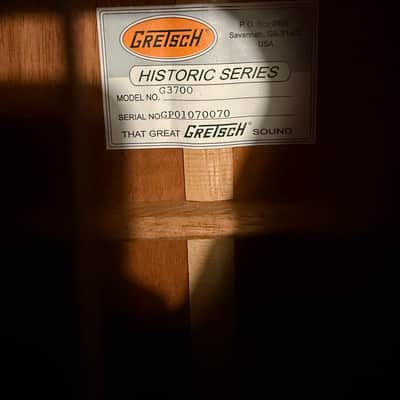 Gretsch G3700 Historic Series Jumbo Acoustic with Fishman Preamp Tobacco Sunburst + Guitar Case image 8