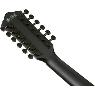 Ibanez AEG1221 AEG 12-String Acoustic Electric Guitar - Black Out image 8