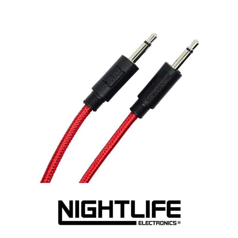 WWI 3.5mm Braided Patch Cable 5/pk - 30cm - Red image 1