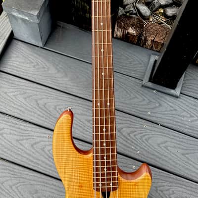 Wal Mk. II 5 string Bass 1990 stunning figured Olive Ash 1 of a kind & ready for your collection ! image 8