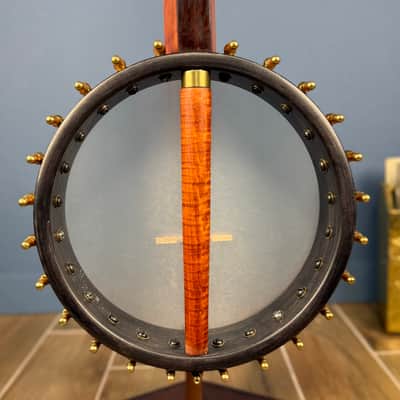 Starr Limited Edition 11" Cherry Rolled Brass Tone Ring 5-String Openback Banjo - Satin image 4