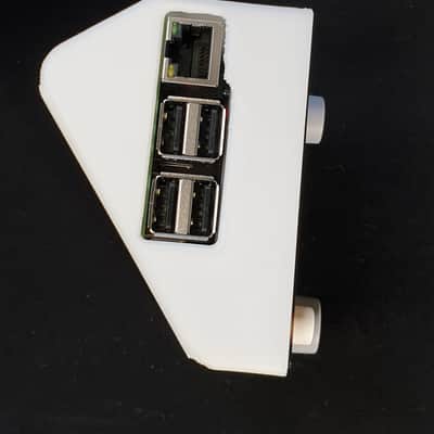 Complete Monome NORNS Shield Classic - white 3D printed case with smoked acrylic front image 2