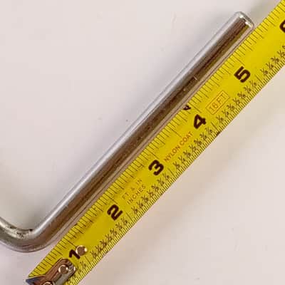 Slingerland 3/8x5x7"Cymbal L-Arm Rod Chrome Vintage 50s Bass Drum Mount Holder image 2