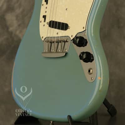 1964 Fender DUO-SONIC II Blue with '66 body CLAY DOTS + L-PLATE + '64 pickups image 6