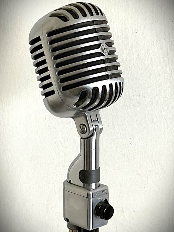 Vintage 1940s Shure 55 Dynamic Microphone, gorgeous & working, w
