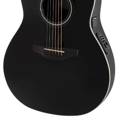 Ovation CS24L-5G Celebrity Series Traditional Left-Handed Mid-Depth Acoustic-Electric Guitar Black image 2