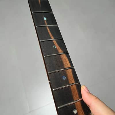 AAAAA Tele Ebony Fretboard Roasted flame Maple Electric Guitar Neck Radius 12inch Round stainless steel 22 frets hole 10mm Radius: 12 inches image 4