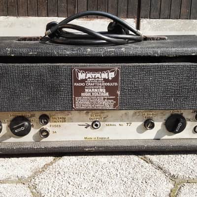Matamp Slave unit 100w ultra rare 1970-1975 black transistor plexi amp early serial image 4