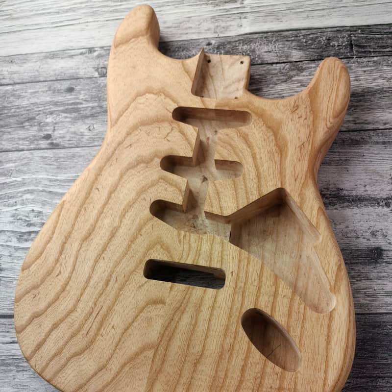 Oil Finish See-Through Northern Ash S Style Guitar Body, S Type Vintage Part Replacement Gadget,Unfinished, SSS Config image 1