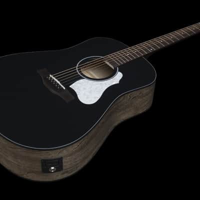 Mint Seagull S6 Classic Black Acoustic Electric Solid Cedar Top Dreadnought Guitar image 4