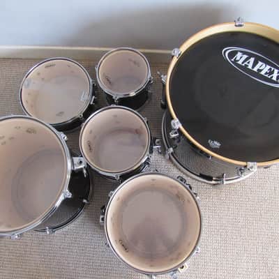 Mapex V Series Black Drum Kit with Hadware Jazz/Child/Portable -18" BD, 8"+10" TT, 12"+14" FT, 12"SN image 16