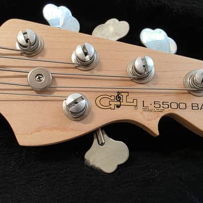 G&L L-5500 USA RARE Bass 5 String Honeyburst EMG American Leo Fender HH Jazz Bass Ash Body LOW SERIAL NUMBER! L5500 Rock Bass Custom Case image 9