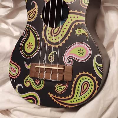 2011 Kala KA-SB PAISLEY Ukadelic Ukulele - Black Paisley Uke image 1