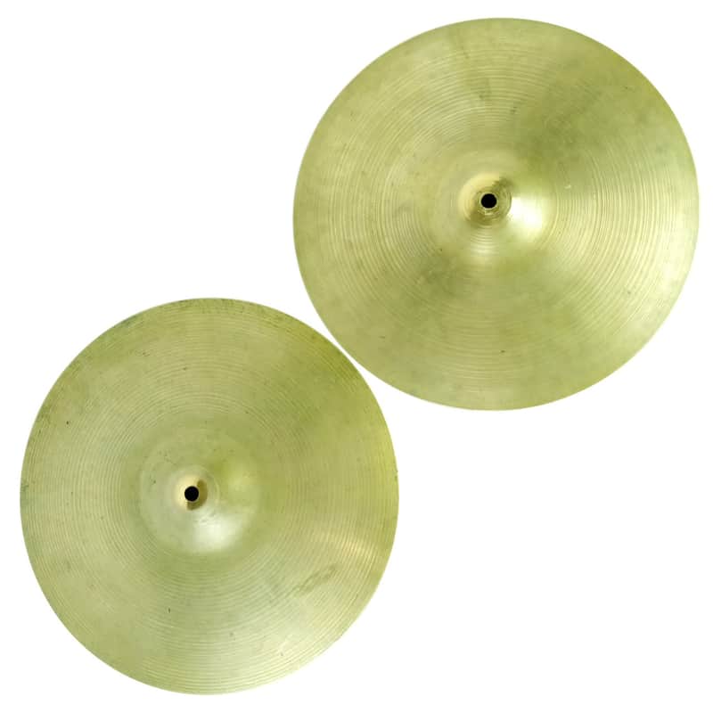 Zildjian 14" Hi-Hats 768/1306g New Beat Cymbals B20 Avedis USA Vintage 60s-70s image 1