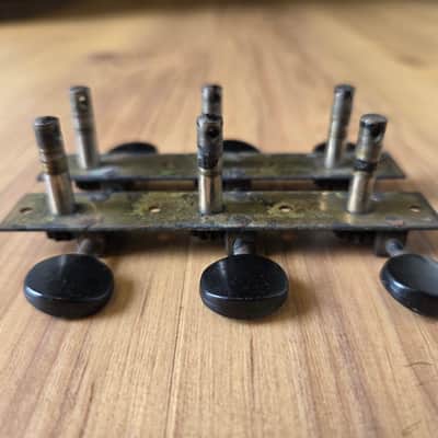 Set of Vintage 1930's Waverly Open Back Guitar Tuners w/ Mounting Screws, Ferrules! image 5