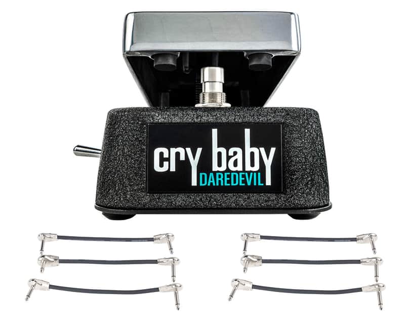 Dunlop DD95FW Daredevil Fuzz Wah Pedal + 2x Gator Patch Cable 3 Pack image 1