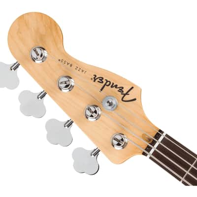Used Fender Standard Jazz Bass Guitar - 3-Color Sunburst w/Laurel FB image 4
