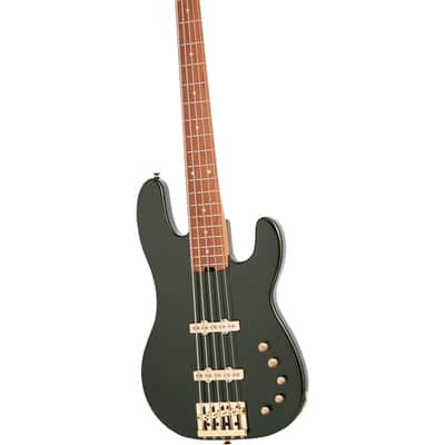 Charvel Pro Mod San Dimas JJ V Electric Bass, 5-String, Lambo Green image 6