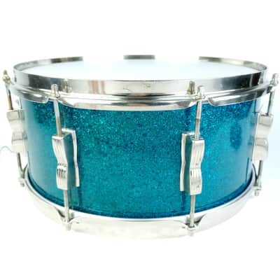 WFL Ludwig 6.5x14"Contest Snare Drum Blue Sparkle Vintage'55 NOB Stick-Chopper50 image 17