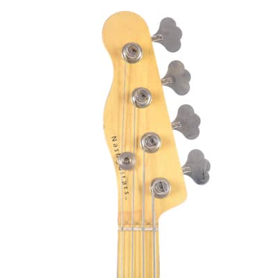 Nash PB-52 Butterscotch Blonde Light Relic LEFTY w/Lollar Pickups & 1-Ply Black Pickguard (Serial #NG5367) image 6