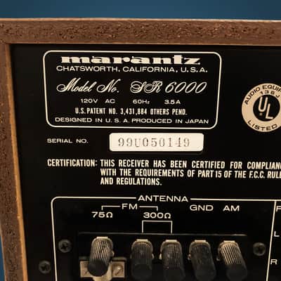 Marantz SR 6000 DC Vintage Receiver Amplifier - Used - Fully Functional image 3