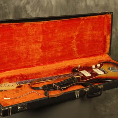 all original 1965 Fender Jazzmaster Sunburst clay dots, January of '65 image 21