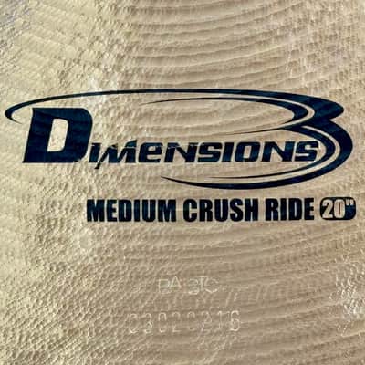 Hard to find one of these this clean! Paiste 20" DIMENSIONS MEDIUM CRUSH Ride 2335g image 3